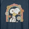 thumbnail image 3 of Peanuts - Retro Flower Rainbow - Women's Lightweight French Terry Long Sleeve Shirt, 3 of 6
