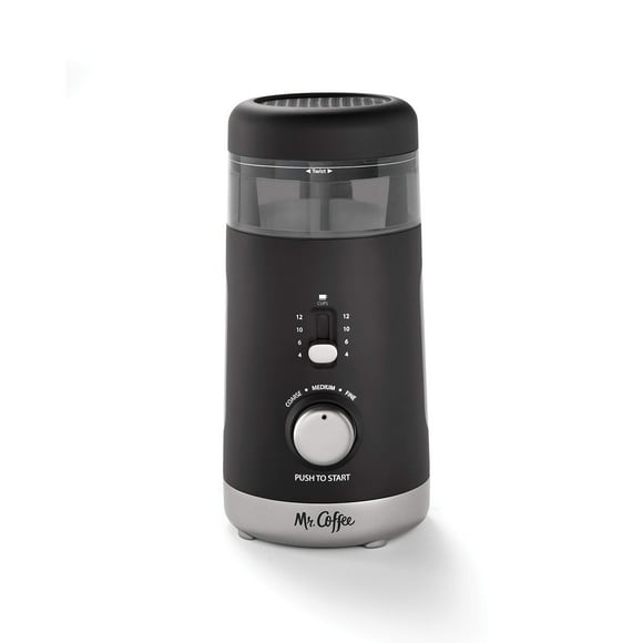 Molinillo de café Mr. Coffee automático con capacidad para 12 tazas, negro