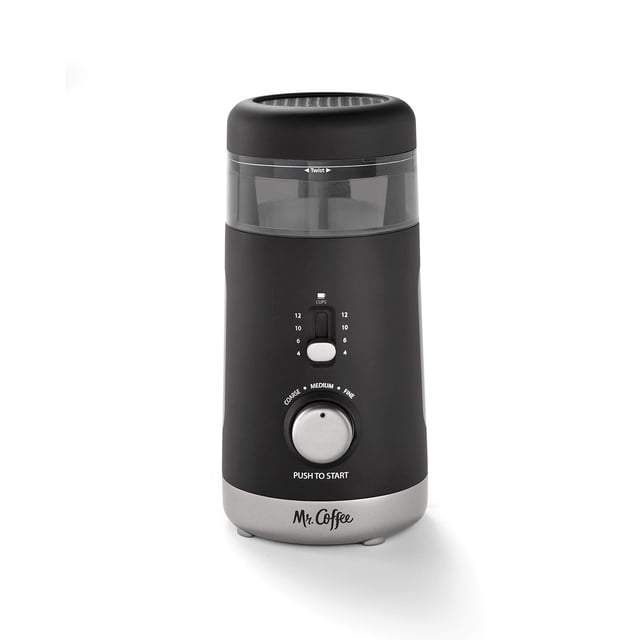 Molinillo de café Mr. Coffee automático con capacidad para 12 tazas, negro