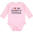 thumbnail image 3 of Inktastic I Love My Daddy's Tattoos Boys or Girls Long Sleeve Baby Bodysuit, 3 of 5