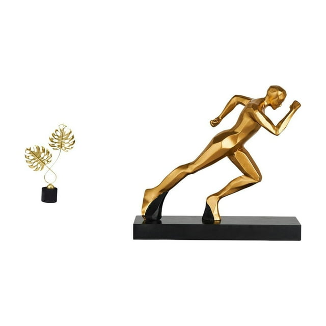 Estatua de hoja,Estatua de hoja para decoración del hogar,artesanías y obras de arte,Estatua del corredor,Estatua de corredor,escultura de arte abstracto,figura,Figura de personaje