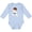 AE-Light Blue, variant on Cute Boy, Brown Hair, Black Belt, Karate Pose Boys Long Sleeve Baby Bodysuit