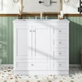 thumbnail image 2 of 36 Inch Shaker Style Free-Standing Bathroom Vanity Cabinet with Sink, 4 Soft-Close Drawers and 2 Soft-Close Doors, 2 of 10