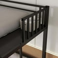 thumbnail image 5 of Triple Bunk Bed, Metal Twin/Twin XL Over Twin and Twin Bunk Bed can Converts to 3 Separate Twin Beds, Space-Saving Bunk Bed for 3, Heavy Duty Triple Bed for Teens, Guest Rooms(Black）, 5 of 8