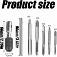 thumbnail image 2 of 6 Pcs Adjustable T-Handle Tap Wrench Set, Ratchet Tap Holder Wrench with 5Pcs Metric M3 M4 M5 M6 M8 Machine Screw Taps Set T Type Thread Tapping Tool, 2 of 5