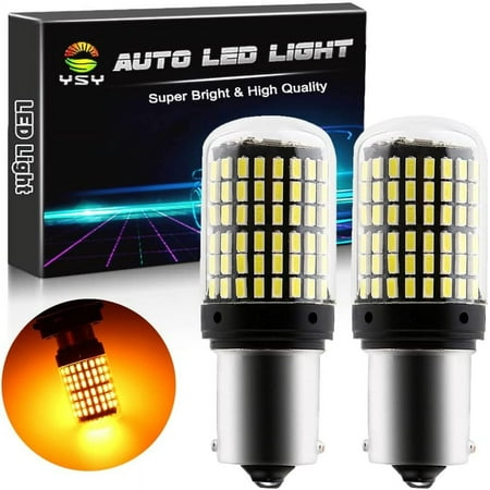 

KOK-2800Lumen 7507 Led Bulb BAU15S PY21W 12496 5009 Canbus No Error Led Bulb Replacement Front Rear Turn Signal Bulb Turn Blinker Light Lamp Amber Yellow 3014 Chipset 144SMD (Pack of 2)-0507