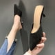 thumbnail image 1 of Nueva moda Baotou Half Drag vestido de verano para mujer 2022 versión coreana tacón grueso puntiagudo lentejuelas moda tacones 35-42 talla grande 40 Gao Jinjia LED, 1 of 1