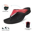 thumbnail image 4 of AEROTHOTIC Arch Supportive Strappy Orthotic Comfortable Flip Flops Cushion Soft Toe Post Non-Slip Summer Casual Travel Walking Thong Sandals Women Beach Essentials, 4 of 6