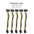 thumbnail image 4 of Miangastore 5 PCS Graphics Card Extension Cable 15Pin SATA to 6pin PCI-E Cord Accessory, 4 of 9