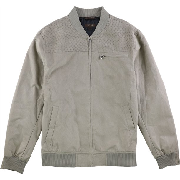 Tasso Elba - Chaqueta bomber de ante para hombre, color beige, extragrande
