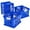 Blue/White, variant on Homestock Premium File Crate With Molded Handles, Letter And Legal Document And Folder Storage, 3-Pack , Made Of Plastic - 17.25"L X 14.25"W X 10.5"H-Color:Blue/White