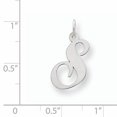 thumbnail image 2 of Pendentif Charme Collier Monogramme Initiale Lettre Délicate en Argent Sterling 925, 2 of 6