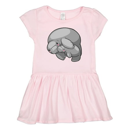 

Inktastic Cute Manatee Family Gift Toddler Girl Dress