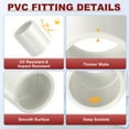 thumbnail image 4 of Uxcell 10Pcs 1 1/4" Pipe Coupling Fitting, SCH40 (Socket x Socket) Furniture Grade Slip Socket Connectors, Straight Pressure Pipe Fittings for Home Use, Irrigation, Industrial, 4 of 7