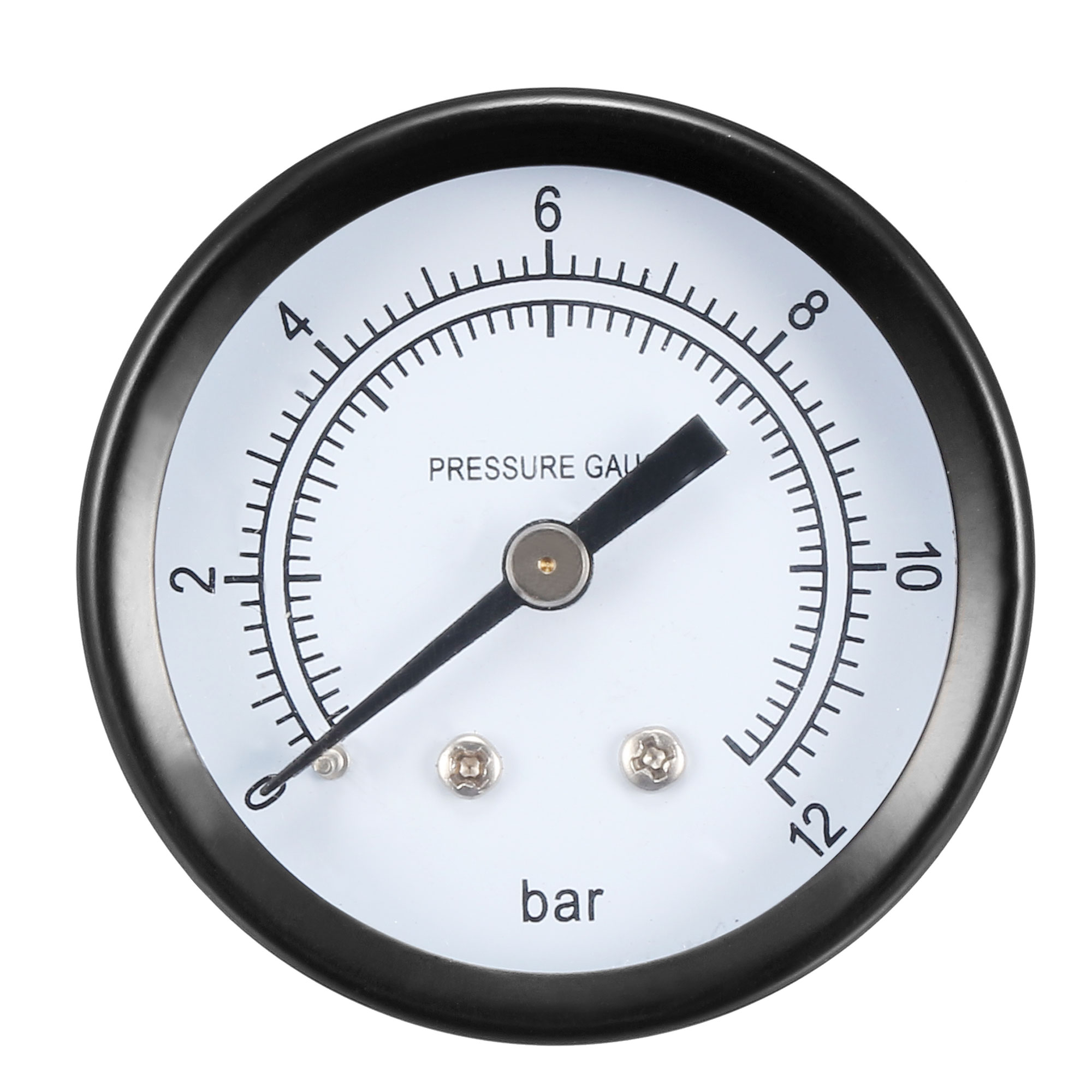 Pressure Gauge , 012 Bar Dual Scale , 1.8" Dial Display , 1/4" NPT Male Center Back Mount