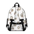 thumbnail image 3 of Hedgehog and Basket White Pattern Cute School Backpack Bag for School with Padded Back and Adjustable Shoulder Straps 15.25"x11.5"x5.25", 3 of 5