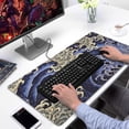 thumbnail image 2 of Golden and Purple Starry Sky Waves&nbsp;pad Mousewaterproof,rubber+multispandexno Slip Gaming Mouse PadDesk Pad for Office Home Game 31.5x15.7inches, 2 of 7