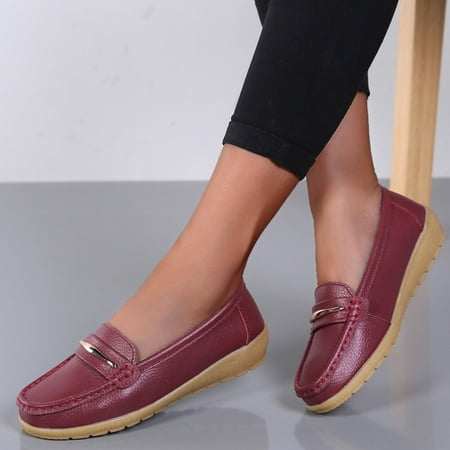 Daznico Womens Loafers Comfort Flats Shoes Womens Breathable Lace Up Shoes Casual Shoes Size 8