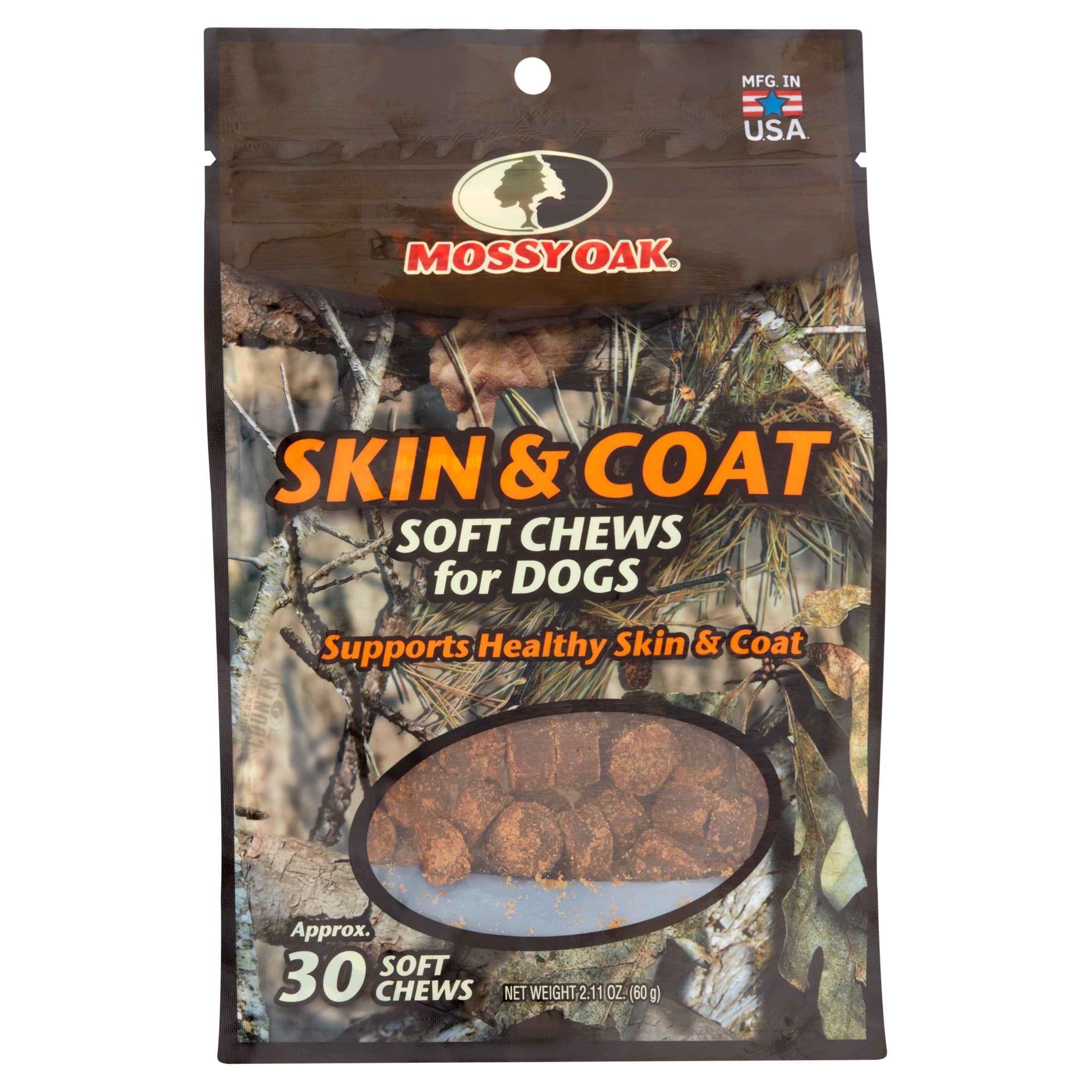 Mossy Oak Skin & Coat Soft Chews for Dogs, 2.11 Oz.