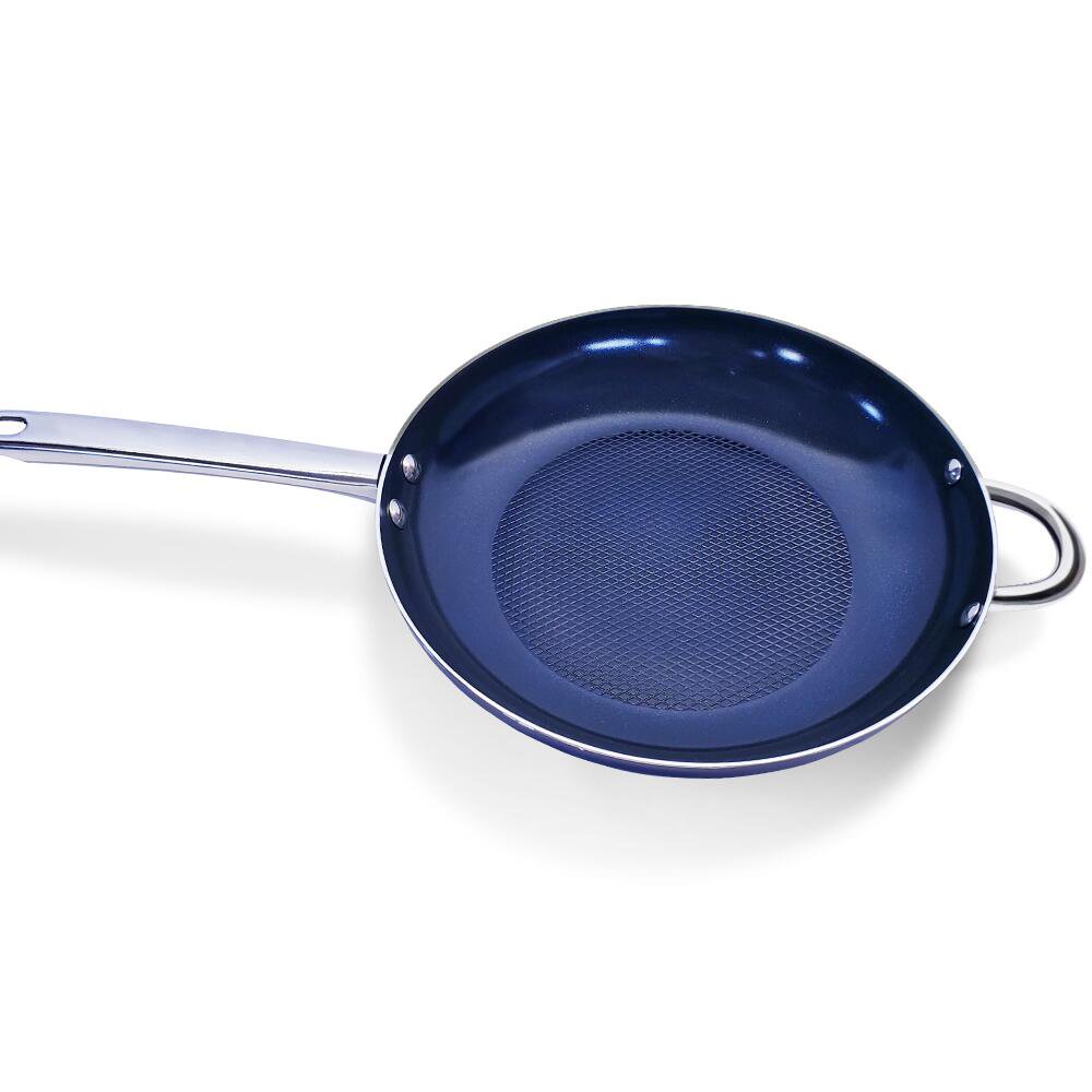 FGY 12" Nonstick Round Frying Pan Diamond Pattern Ceramic Coating Fry