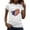 #02 White, variant on Zynoxe Womens T Shirts Independence Day Patriotic Short Sleeve Graphic Tees Casual Round Neck Going Out Summer Tops Tee (#02 Green,L)
