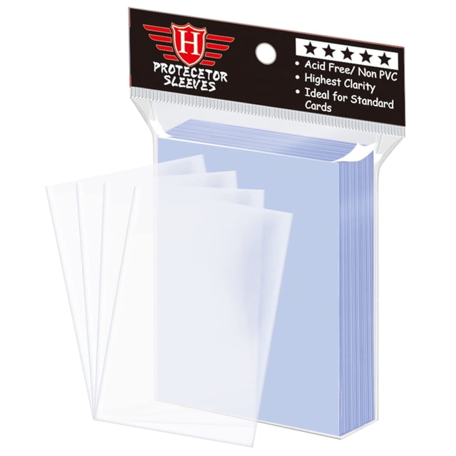 Fundas de cartas Homthy, 100 unidades, transparentes, para tarjetas coleccionables