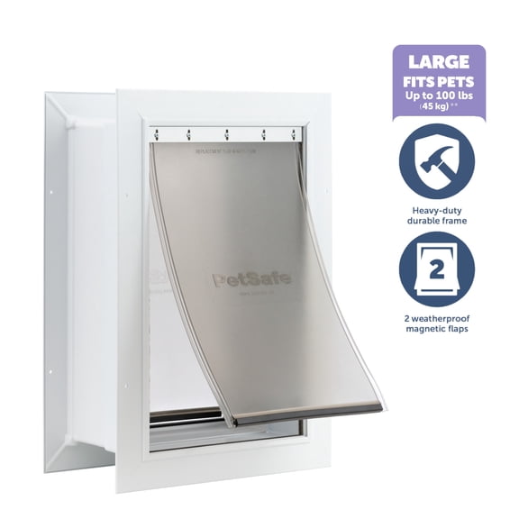 PetSafe Wall Entry Pet Door, DIY Installation, Includes Telescoping Tunnel, L
