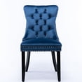thumbnail image 2 of Blue, Tufted Velvet, High-density Foam Dining Chairs - Pleasant Dining Room Setup, 2 of 6