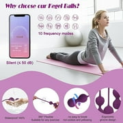 Kegel Balls for Women with Remote Control, Doctor Recommended Kegal Balls Pelvic Floor Strengthening Device Women and Kegel Exercises Products, Kegel Exercise Weights for Beginners & Advanced(Purple)