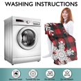 thumbnail image 6 of Wearable Oversized Blanket,Red Christmas Snowflake and Plaid Pattern Wearable Blanket Hoodie for Adults,Cozy Hooded Blankets with Super Pockets,Super Warm Fuzzy Pullover for Women & Men, 6 of 6
