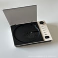 thumbnail image 2 of Reproductor de CD Retro Recargable con Pantalla Altavoz Bluetooth Radio FM USB Mando a Distancia Regalo Blanco, 2 of 8