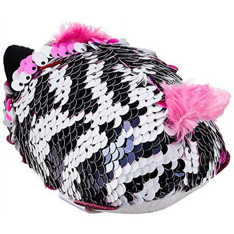 TY Beanie Boos Zoey Plush Pink Zebra W/ Glitter Eyes Stuffed 6T Toy 2015  w/ Tag