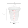 thumbnail image 2 of Excellante 4 quart round food storage container, pp, white, NSF certified, comes in each, 2 of 2