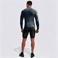thumbnail image 5 of Men's Long Sleeve Sun Shirts UPF 50+ Stand Collar 1/4 Zip Up Fishing Running Rash Guard Outdoor Lightweight T-Shirts,Navy,XL, 5 of 6
