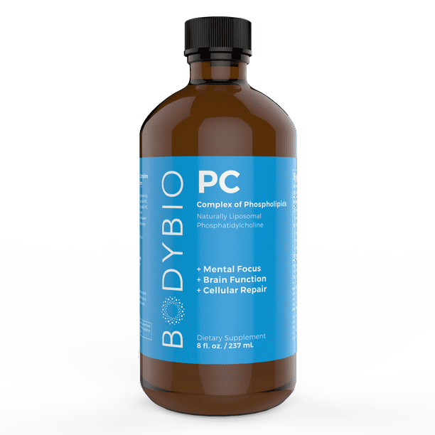 BodyBio - PC Brain Supplement 8 fl. oz. Phosphatidylcholine - Walmart ...