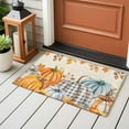 thumbnail image 5 of Orange Pumpkins Fall 2'x3' Washable Rug, Thanksgiving Maple Leaf Rustic Non-Slip Soft Doormat Area Rugs for Entrance Bathroom Bedsides, Carpet for Kitchen Bedroom, Entryway Floor Mat, 5 of 9