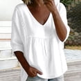 thumbnail image 2 of Summer Linen Top 2026 Womens Casual Blouse, 2 of 6