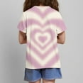 thumbnail image 6 of ITSAME Girls Short Sleeve Tees, Fashion T-shirt Crewneck Heart Graphic Valentine's Day T-Shirts Beige 7-8T, 6 of 6
