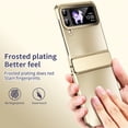 thumbnail image 2 of MonsDirect for 6.7 inch Samsung Galaxy Z Flip 4 5G 2022 Case, Hinge Protection Plating Frame Hard PC Back Shell Slim Shockproof Full Coverage Bumper Protective Shell Cover for Galaxy Z Flip 4, Gold, 2 of 7
