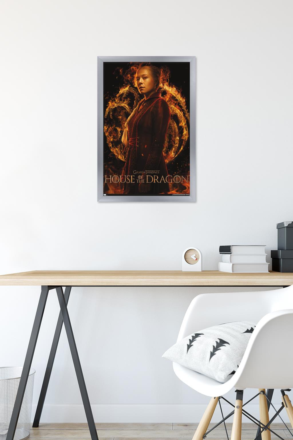 House of the Dragon - Rhaenyra One Sheet Wall Poster, 14.725" x 22.375" Framed
