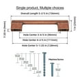 thumbnail image 2 of Goo-Ki 3-3/4 in (96mm) or 5 in (128mm) Hole Centers Drawer Cabinet Handles, 6-Pack Antique Copper Classic Zinc Alloy Solid Cabinet Pulls, 2 of 9