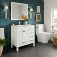 thumbnail image 3 of eviva  London 36"W x 18"D White Bathroom Vanity with White Carrara Quartz Vanity Top, 3 of 8
