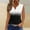 Black, variant on Giftesty Tank Tops for Women Printed V-Neck Sports Tops for Outer Wear Bottoming Slim Sleeveless Tops