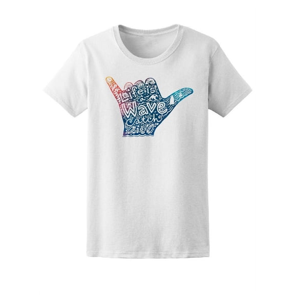 Tropical Life Is A Wave T-Shirt Women -Image by Shutterstock, Female XX-Large