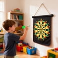 thumbnail image 5 of Dart Board, Double Sided Foldable Target Game with 4/6 Strong Darts, Indoor Outdoor Camping Party Activity, Easter Basket Stuffers Birthday Gift, 5 of 8