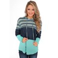 thumbnail image 1 of Femmes Blanc/rose/multicolore/vert Me Parler Couleur Bloc Cordon Sweat à Capuche, 1 of 11