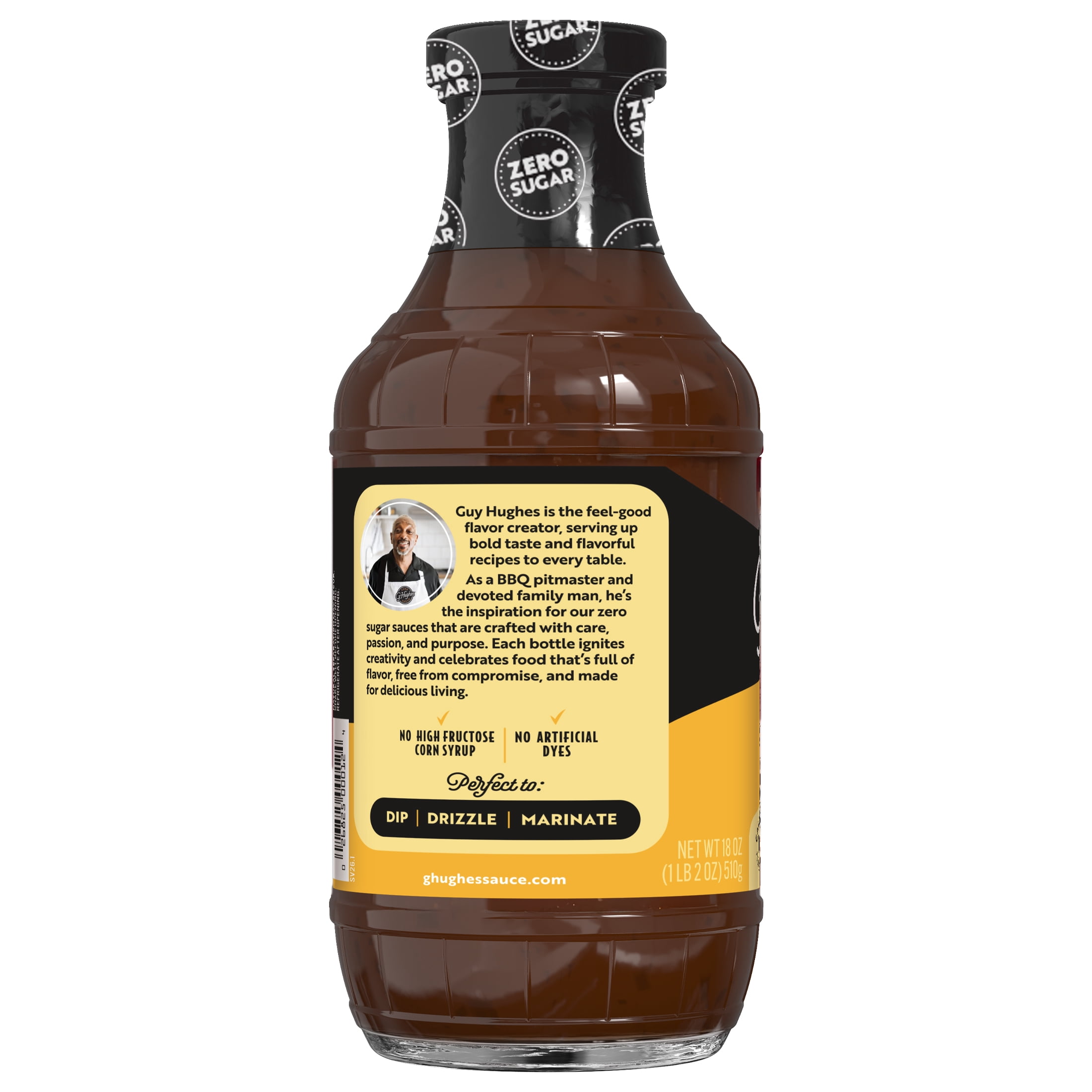 G Hughes Zero Sugar Honey BBQ Sauce, 18 oz