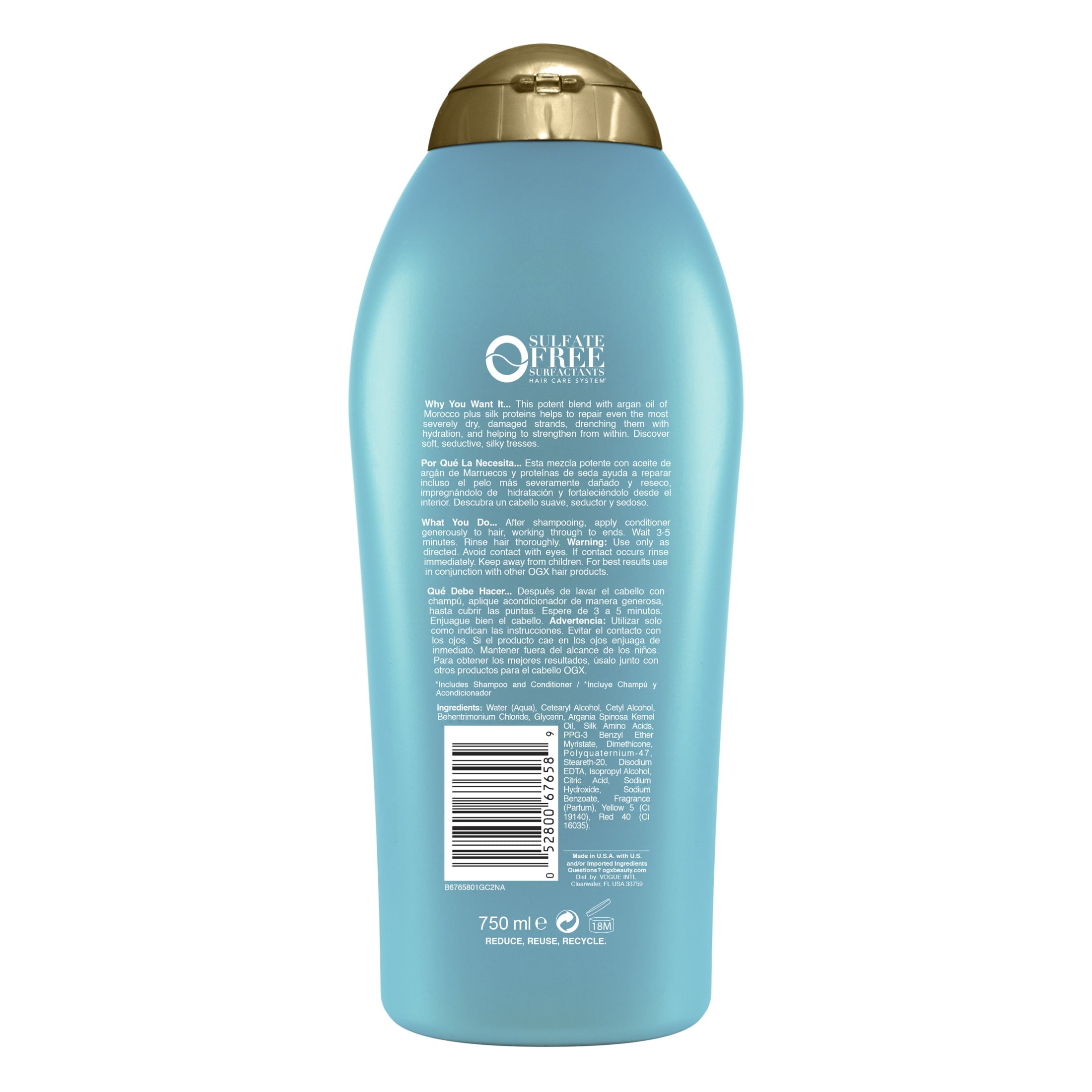 OGX Extra Strength Hydrate & Repair Moisturizing Daily Conditioner with Argan Oil, 25.4 fl oz