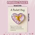 thumbnail image 3 of Pocket Hug Heart Shaped Flower Keepsake Relationship For / Sympathy For Loved Ones, 3 of 4