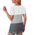 thumbnail image 4 of Womens Fall Tops Casual Short Sleeve Tops Plus Size Large Dressy Tshirts Shirts Cotton Blouse Plus Size Dressy, 4 of 6